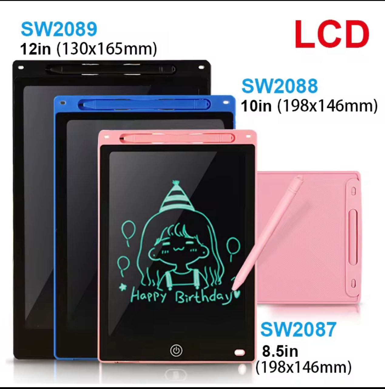 Ecran LCD Ardoise tactile style avec couleur