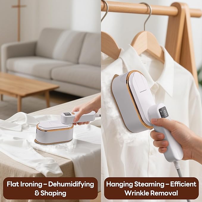 Mini-Fer à repasser à vapeur avec affichage LED