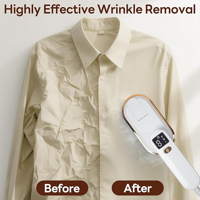 Mini-Fer à repasser à vapeur avec affichage LED