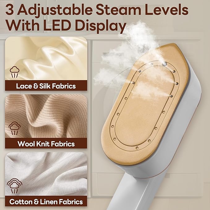 Mini-Fer à repasser à vapeur avec affichage LED